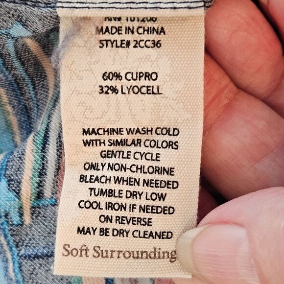 Soft Surroundings Size Large Multicolor Sailboat on Navy Blue Long Sleeve Shirt - Picture 10 of 11